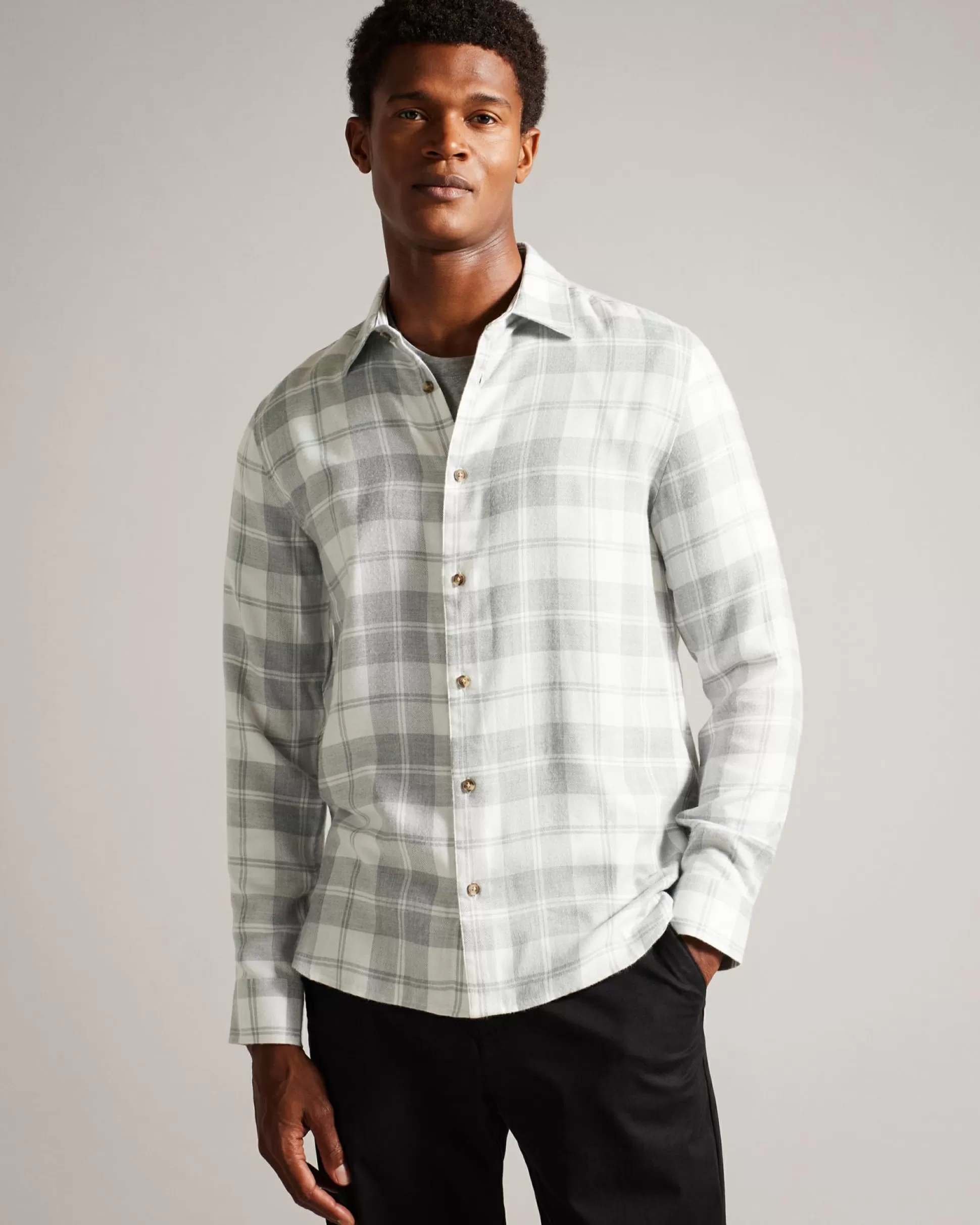 Shirts^Ted Baker Abacus Light Grey