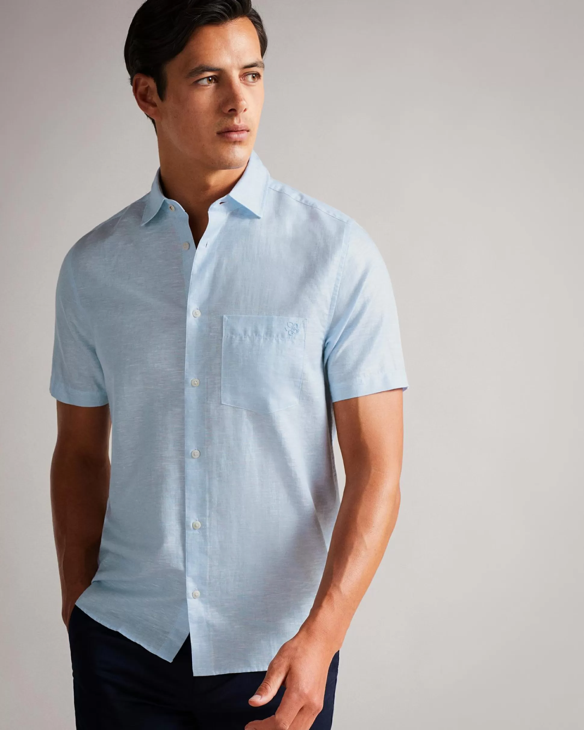 Shirts^Ted Baker Addle Light Blue