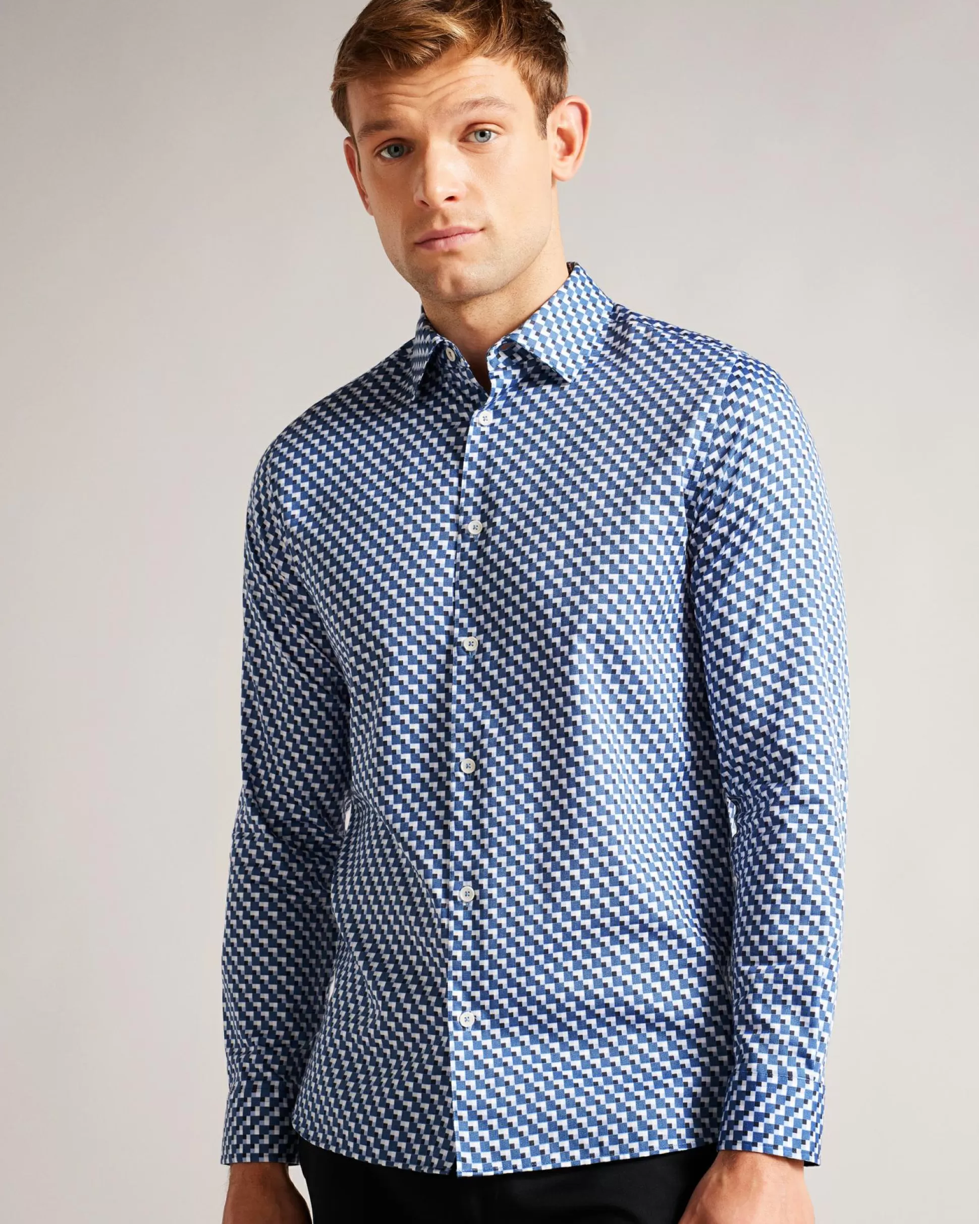 Shirts^Ted Baker Barder Dark Blue