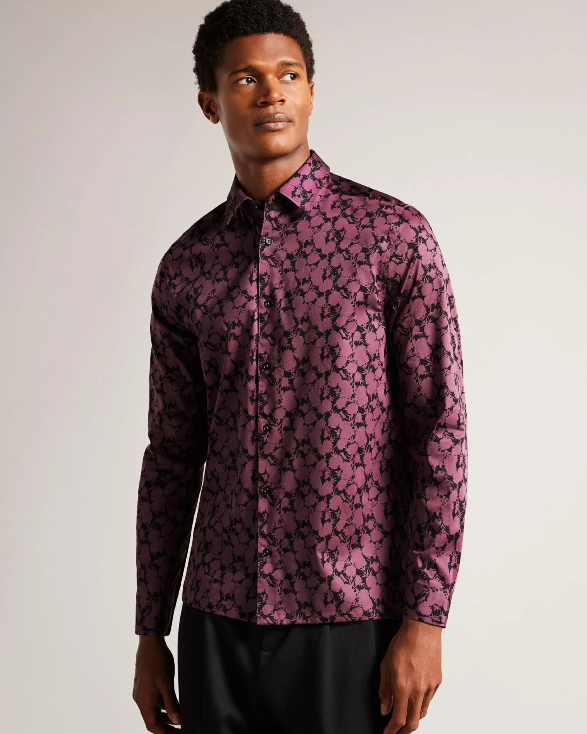 Shirts^Ted Baker Comlee Maroon