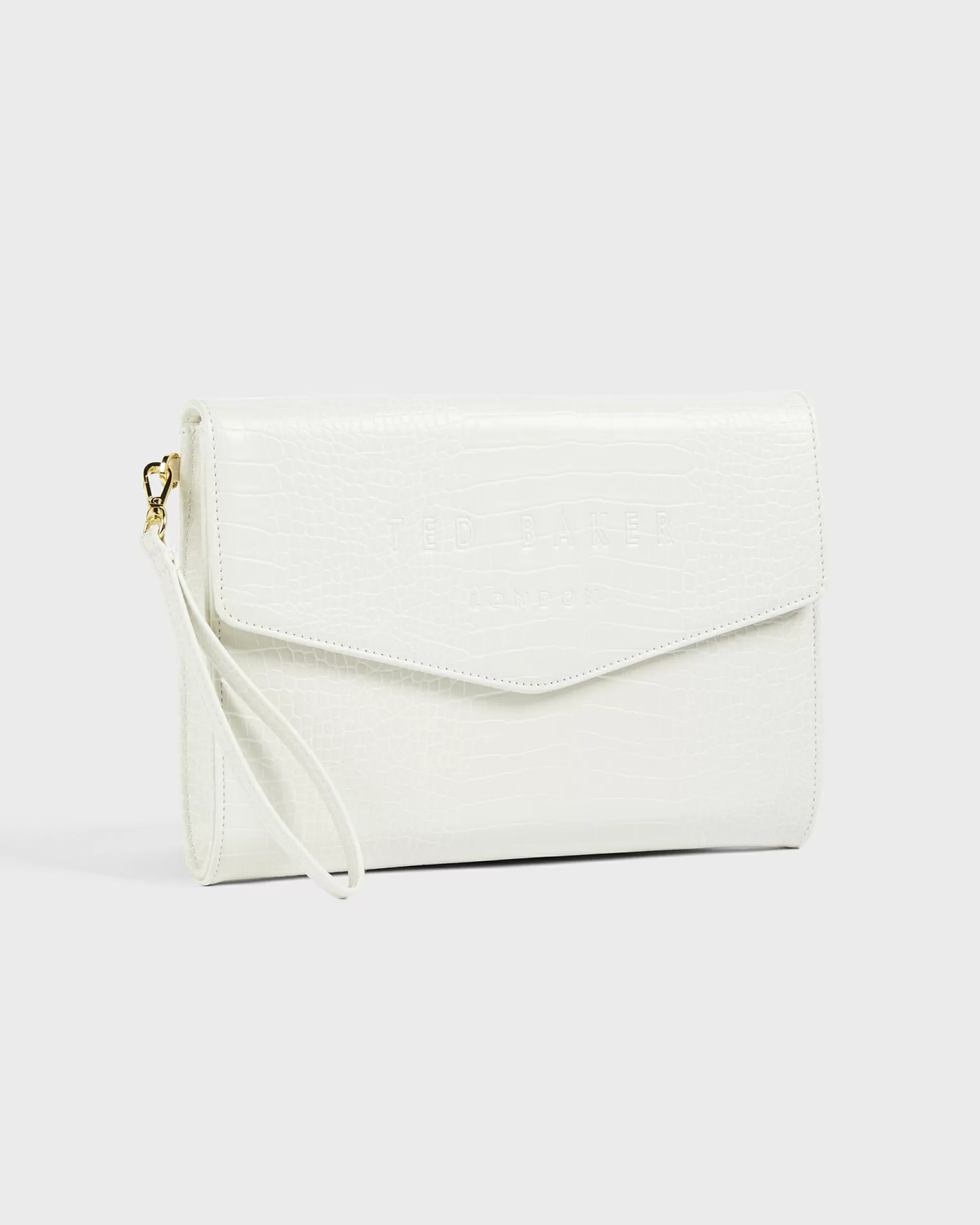 Clutch Bags^Ted Baker Crocey Nude