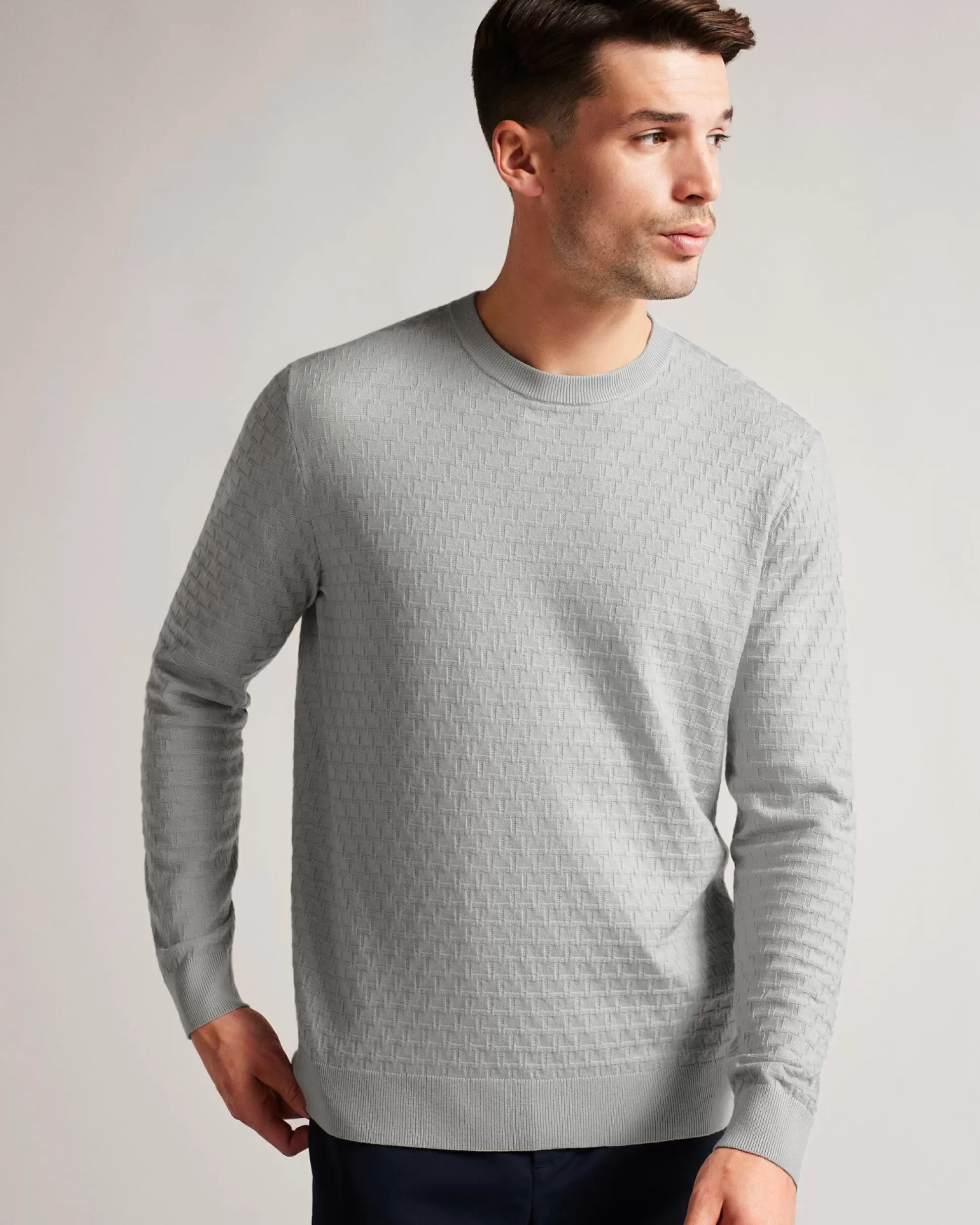 Jumpers & Knitwear^Ted Baker Dartell Light Grey