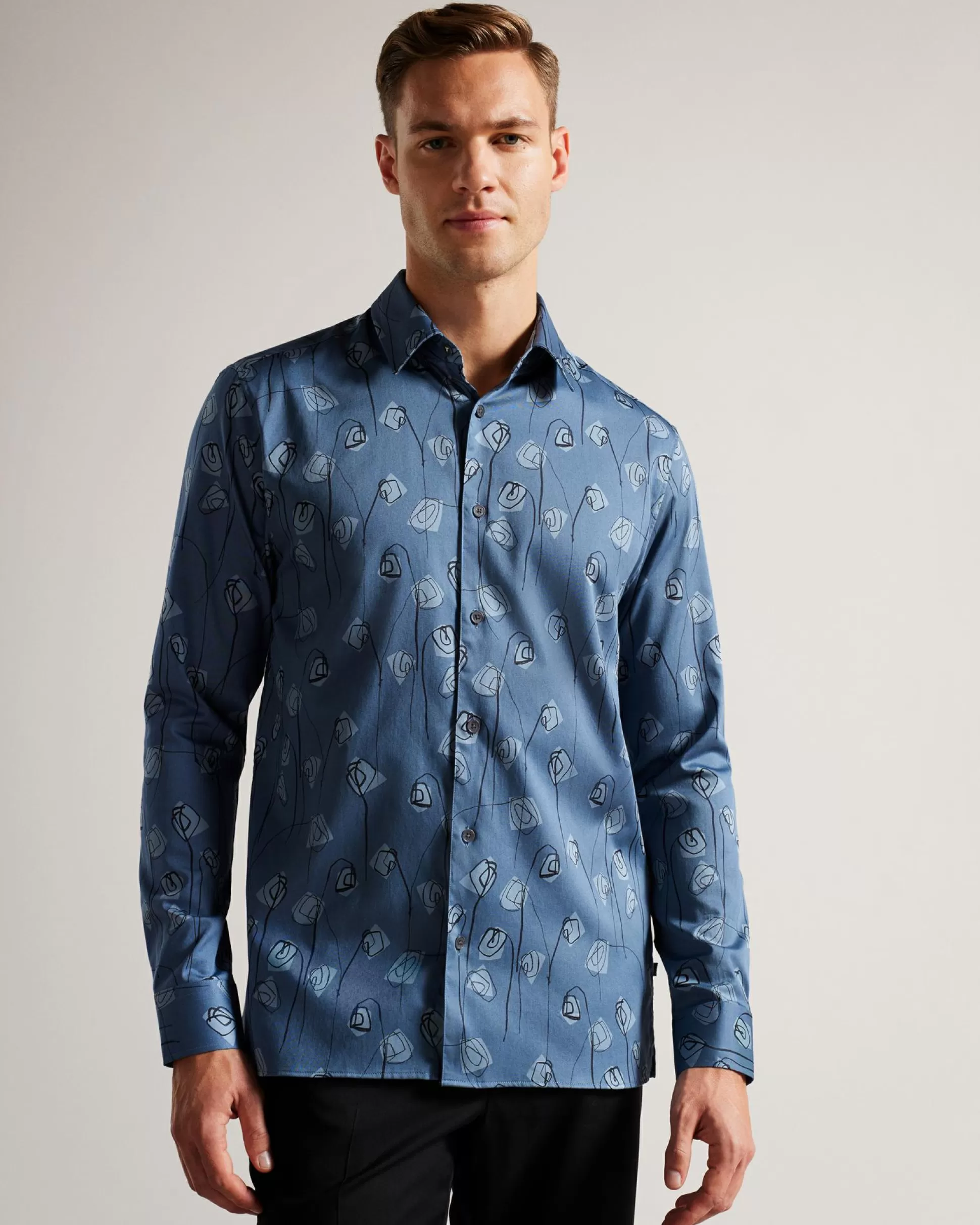 Shirts^Ted Baker Frith Medium Blue