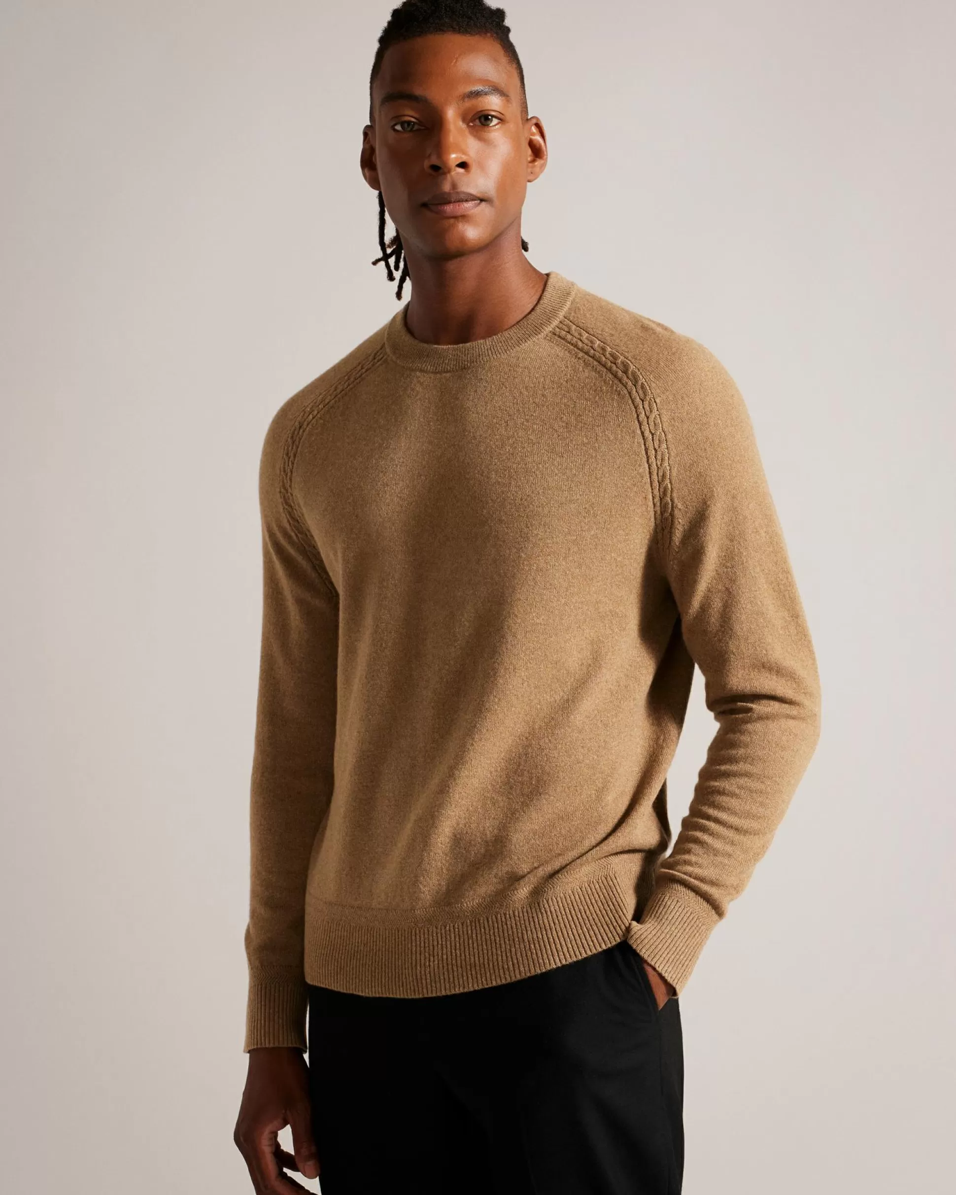 Jumpers & Knitwear^Ted Baker Glant Dark Tan