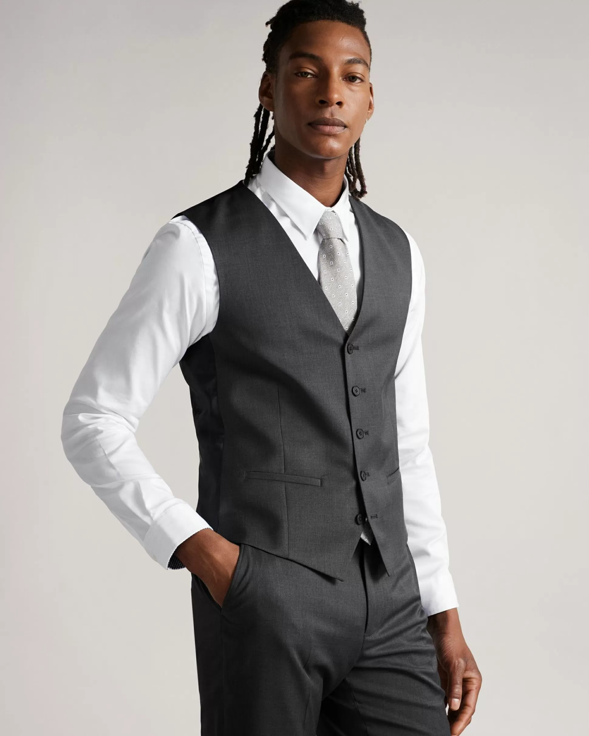 Suits^Ted Baker Irvinws Charcoal