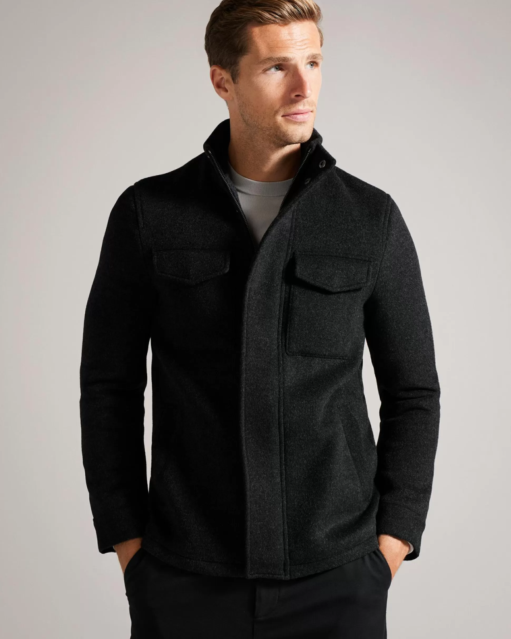 Coats & Jackets^Ted Baker Knowl Charcoal