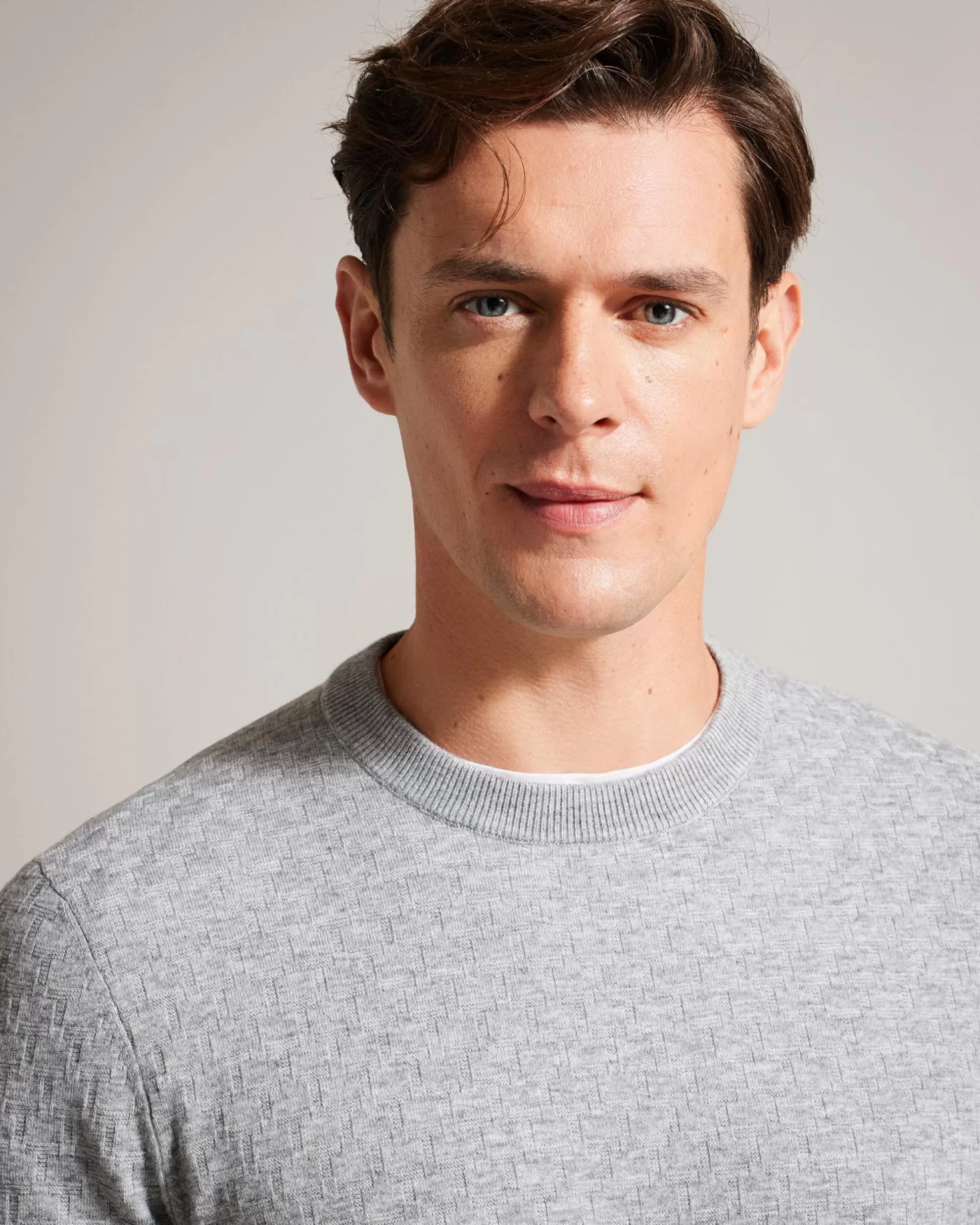 Jumpers & Knitwear^Ted Baker Loung Grey-Marl