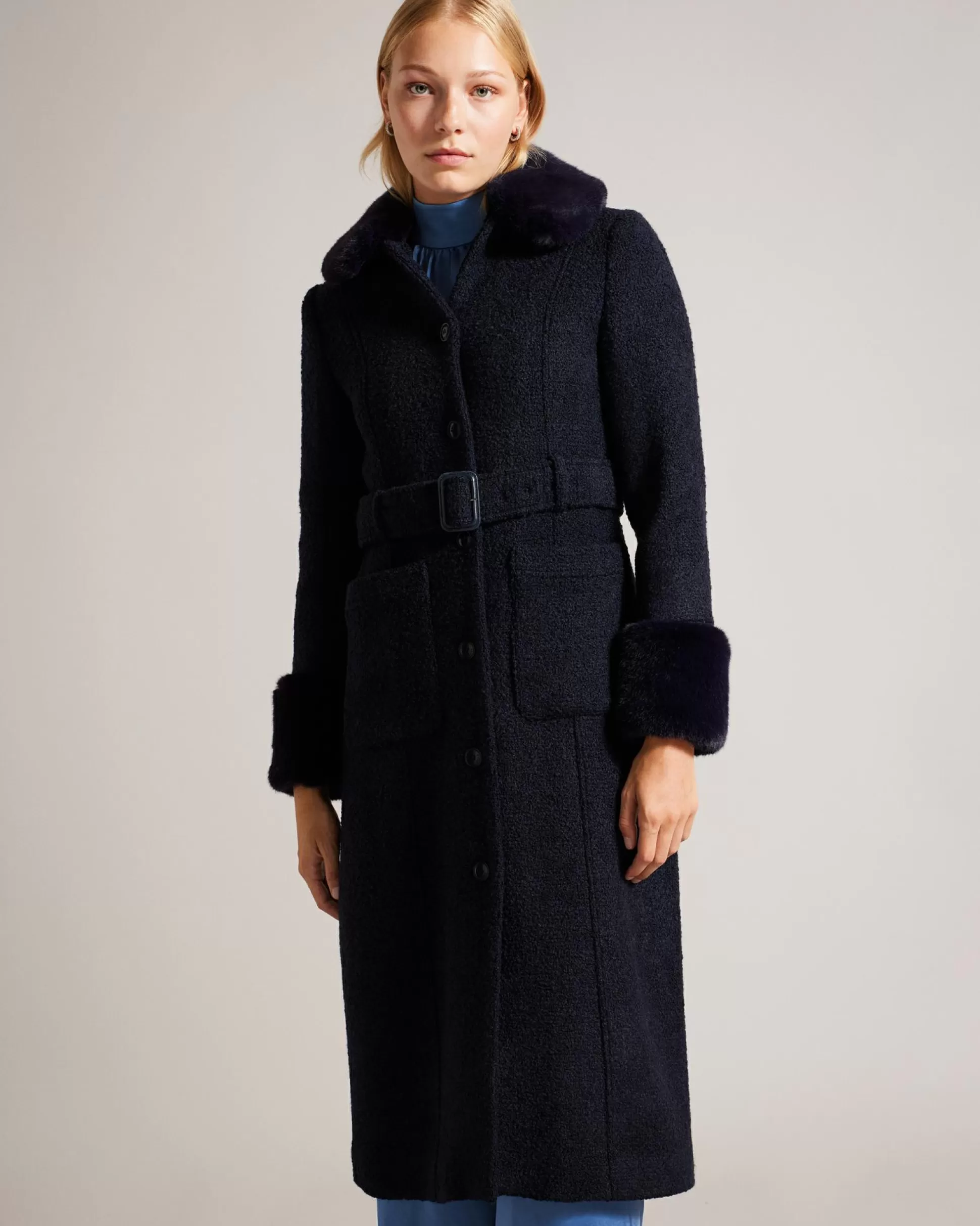 Coats & Jackets^Ted Baker Lyddiia Dark Blue