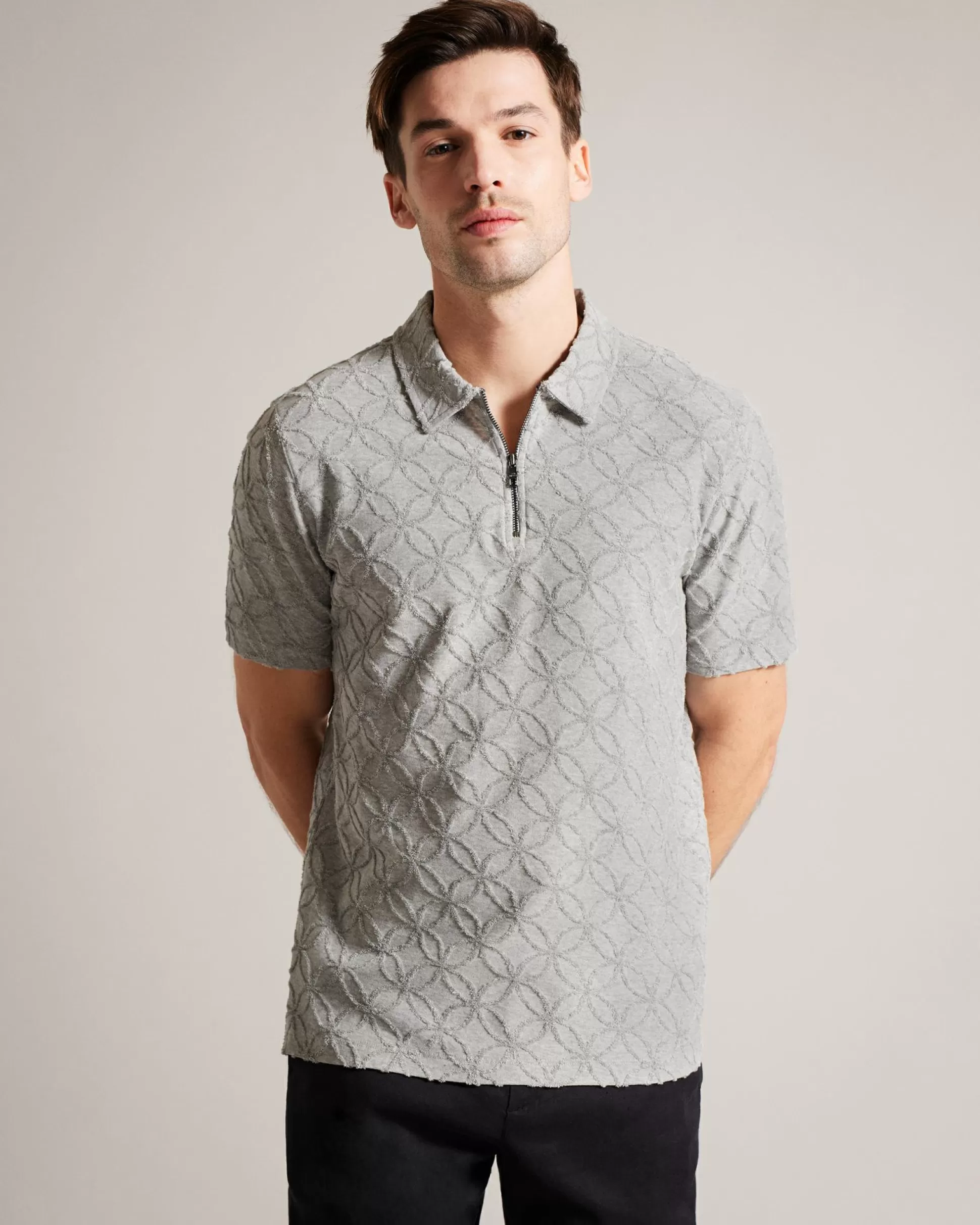 Tops | Polo Shirts^Ted Baker Maroc Grey-Marl