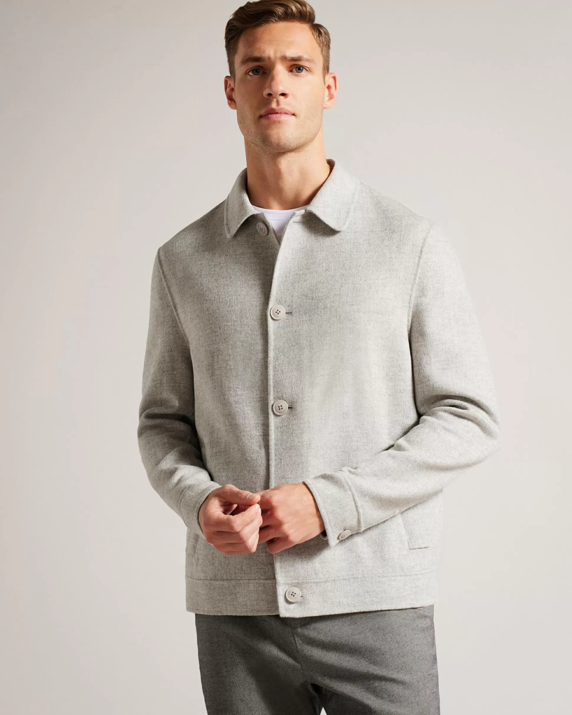 Coats & Jackets^Ted Baker Sharpow Grey-Marl