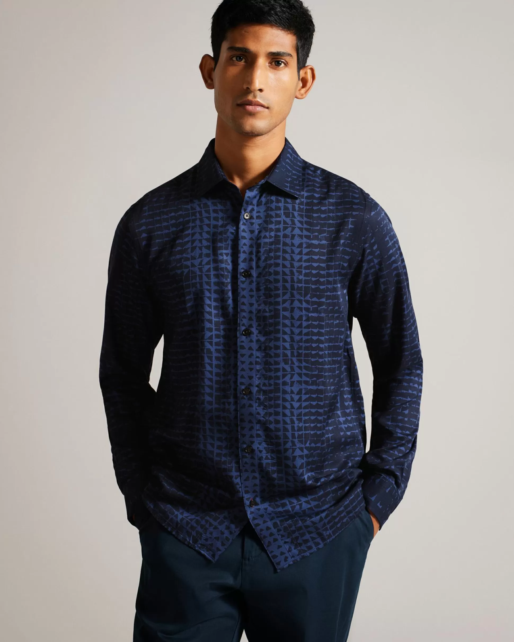 Shirts^Ted Baker Venosa Navy